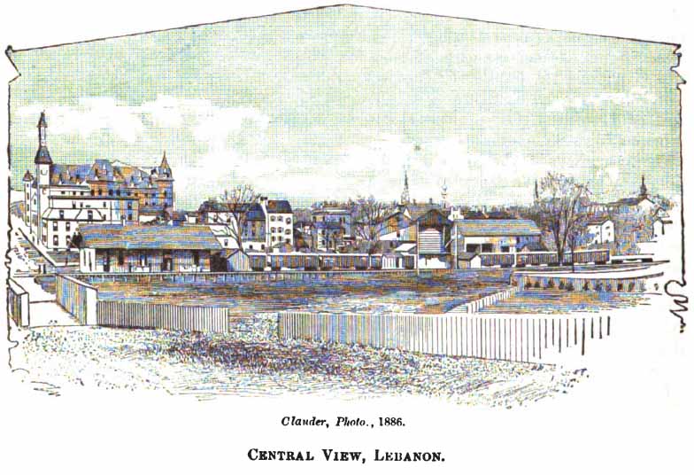 Central View 1886 - Lebanon, Warren Co., Ohio